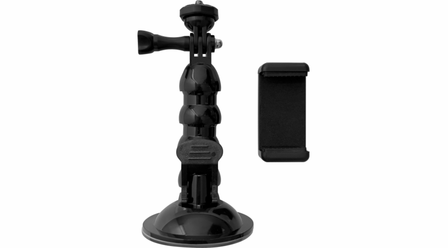 GoPro držák s přísavkou pro sportovní kamery GoPro, DJI, Insta360, SJCam, Eken + adaptér na smartphone (přísavka do auta GoPro)