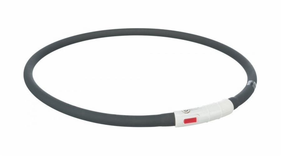 Trixie USB svítící čelenka, pro psy, černá, silikonová, XS–XL: 70 cm/ 10 mm,