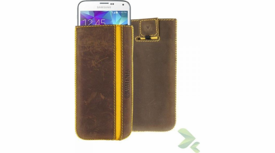 Valenta Valenta Pocket Stripe Vintage - Kožené pouzdro Slider Samsung Galaxy S5, Sony Xperia ZI Jiné (hnědé)