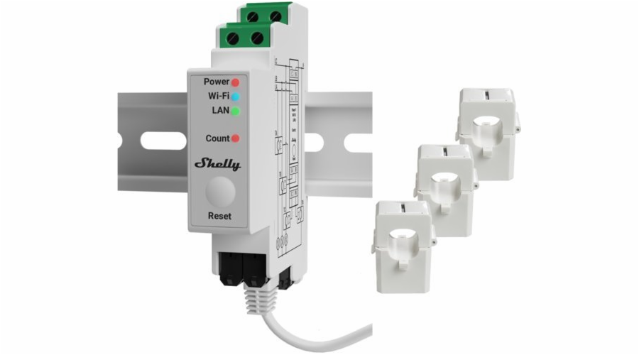 Elektroměr Shelly Pro 3EM WLAN/LAN