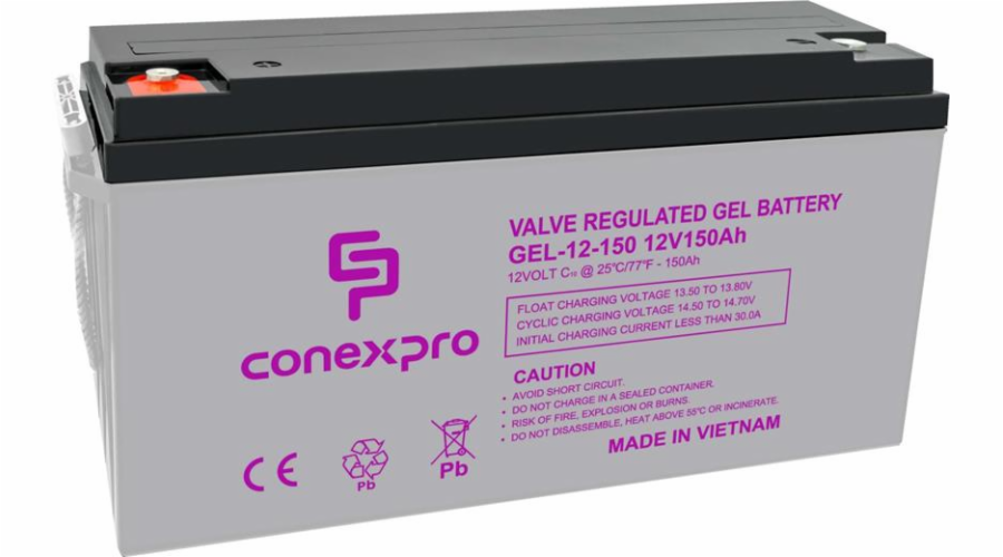 Baterie Conexpro GEL-12-150 GEL, 12V/150Ah, T18-M8, Deep Cycle