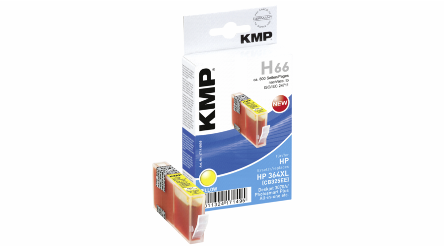 KMP H66 cartridge zluta komp. m. HP CB 325 EE No. 364 XL