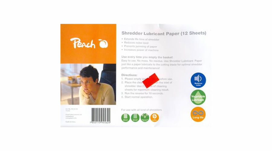 PEACH Olejový papír pro údržbu skartovaček Shredder Service Kit PS100-00 (PS100-00)