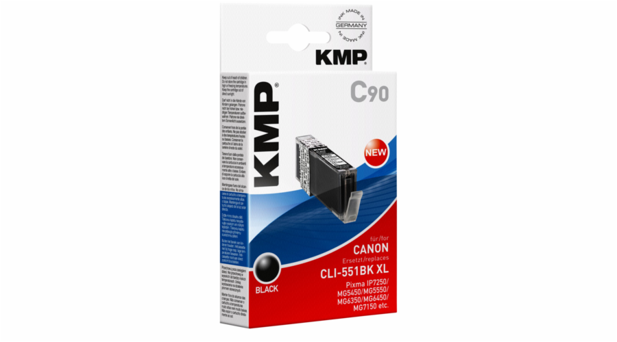 KMP C90 cartridge cerna komp. s Canon CLI-551 BK XL