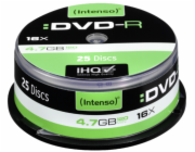 25ks Intenso DVD-R 4,7GB 16x Speed, Cakebox