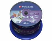 1x50 Verbatim DVD+R Double Layer 8x Speed, 8,5GB wide printable