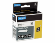 Dymo Rhino IND ORIGINAL etiketovací páska flexibilní nylon 24mm x 3,5m, černá na bílé