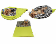 Marysa pelíšek 3v1 pro psy, světle zelený/zebra, velikost XL