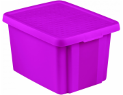 Curver Úložný box ESSENTIALS 26l s víkem fialový