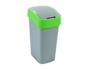 CURVER Flip Bin Odpadkový koš Stříbrná/zelená 45l