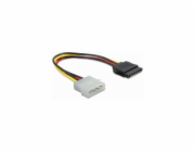 Delock - Elektrický kabel - SATA napájení (M) do 4 pinové interní napájení (M) - 15 cm