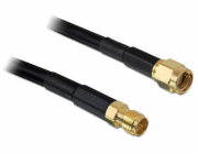 Delock - Prodlužovací anténní kabel - RP-SMA (M) do RP-SMA (F) - 2 m - černá
