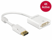 Delock adaptér Displayport 1.2 samec > DVI samice 4K aktivní bílý