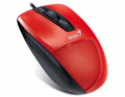 GENIUS myš DX-150X, drátová, 1000 dpi, USB, červená