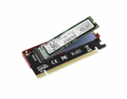 AXAGON PCEM2-S, PCIe x16 - M.2 NVMe M-key slot adaptér, kovový kryt pro pasivní chlazení