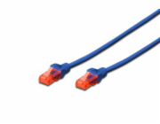 Digitus Ecoline Patch Cable, UTP, CAT 6e, AWG 26/7, modrý 3m, 1ks