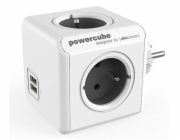 Allocacoc PowerCube Original USB Type E napájecí prodlužovačka 4 AC zásuvky / AC zásuvek Vnitřní Šedá