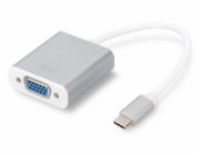 DIGITUS USB Typ C 1080p VGA Adaptér, hliníkové šasi, 20 cm kabel, Chipset: VL100+IT6513