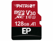 Patriot V30 A1/micro SDXC/128GB/100MBps/UHS-I U3 / Class 10/+ Adaptér