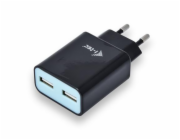 iTec USB Power Charger 2 Port 2.4A - USB nabíječka - černá
