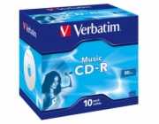 VERBATIM CD-R(10-pack)Audio/Live it!/Colour/Jewel/80Min