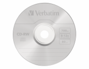 1x10 Verbatim CD-RW 80 / 700MB 8x - 12x Speed, Jewel Case