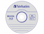 1x10 Verbatim BD-R Blu-Ray 50GB 6x Speed, bila blue Cakebox