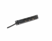 Digitus 1U Hliníkový PDU, 254 mm (10 ") montáž do stojanu 3x bezpečnostní vývod, 16A, 4000W, 250VAC 50/60 Hz