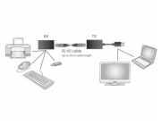 DIGITUS USB Extender, USB 1.1, prez Cat 5, 5e nebo Cat 6 UTP kabel, až 45 m / 150 ft