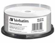 1x25 Verbatim BD-R Blu-Ray 50GB 6x Speed printable Cakebox