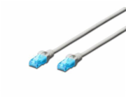 Digitus Ecoline Patch kabel, UTP, CAT 5e, AWG 26/7, šedý 0,25m, 1ks
