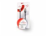GEMBIRD Kabel USB 2.0 Lightning (IP5 a vyšší) nabíjecí a synchronizační kabel, opletený, 1,8m, černý, blister