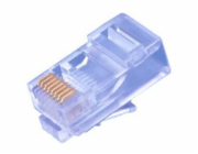 Konektor UTP RJ45 (8p8c), Cat5E, 30µm, drát - 100 ks