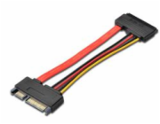 PREMIUMCORD Kabel SATA + napájení prodlužovací k HDD, 15cm