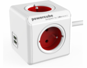 Zásuvka prodluž. PowerCube EXTENDED, Red, 5-ti rozbočka, kabel 1,5m