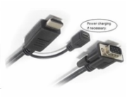 PremiumCord Kabelový převodník HDMI na VGA s napájecím micro USB konektorem 2m