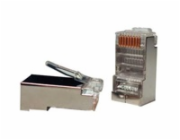 Konektor STP RJ45 (8p8c), Cat5E, 30µm, drát - 100 ks