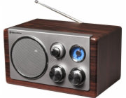 Rádio Roadstar, HRA-1245N/WD, dřevěné, retro, FM, 16 W