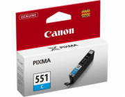 Canon CLI-551C - 7 ml - azurová - originální - inkoustový zásobník - pro PIXMA iP8750, iX6850, MG5550, MG5650, MG5655, MG6450, MG6650, MG7150, MG7550, MX725, MX925