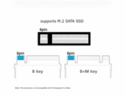 AKASA externí box pro M.2 SSD SATA II, III, USB 3.1 Gen1 Micro-B, (Supports 2230, 2242, 2260 & 2280), hliníkový, černý