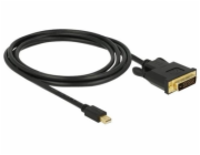 Delock - Kabel adaptéru - jeden spoj - Mini DisplayPort (M) do DVI-D (M) - DisplayPort 1.1 - 2 m - pasivní, křídlové šrouby - černá