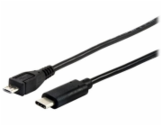Equip USB-C - microUSB kabel USB 1 m černý (12888407)