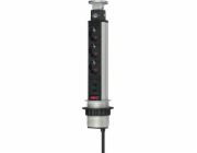 Prodlužovací stojan BRENNENSTUHL, 3 místa, 2 USB, 2 m