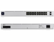 Ubiquiti UniFi Pro 24-Port PoE Řízený L2/L3 Gigabit Ethernet (10/100/1000) Podpora napájení po Ethernetu (PoE) 1U Stříbrná