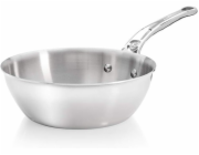 Pánev de Buyer, 3411.24 MILADY, nerez, na soté, kulatá, dlouhá rukojeť z nerezové oceli, nedeformovatelná, průměr 24 cm, výška 8 cm, objem 3 L