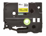 Páska TZE-661 (TZE661) kompatibilní pro Brother, 36mm, žlutá/černá, laminovaná, délka 8m