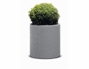 Květináč Keter Cylinder L Silver Grey
