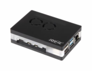 Kryt Raspberry case Acryl Fan pro Raspberry Pi 4 B, černá (Joy-it)