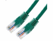 Patch kabel Cat5E, UTP - 0,25m, zelený