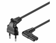 PREMIUMCORD Kabel síťový 230V k magnetofonu se zahnutými konektory 5m